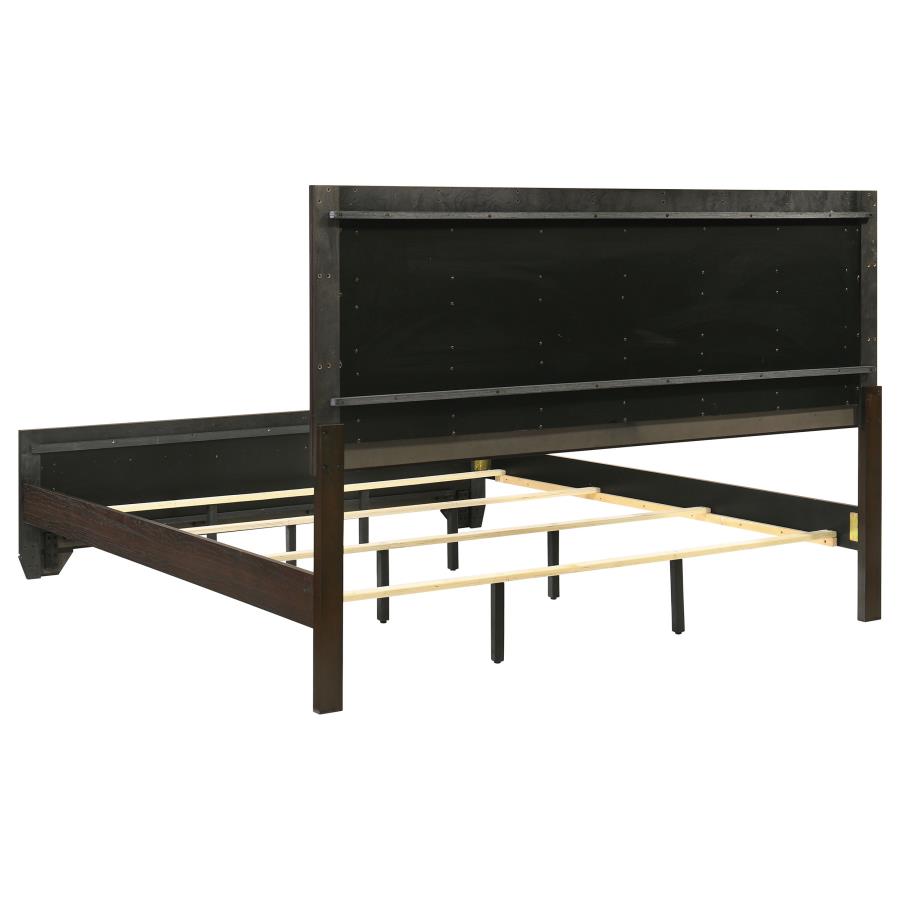Kauffman Wood Eastern King Panel Bed Dark Cocoa view 5