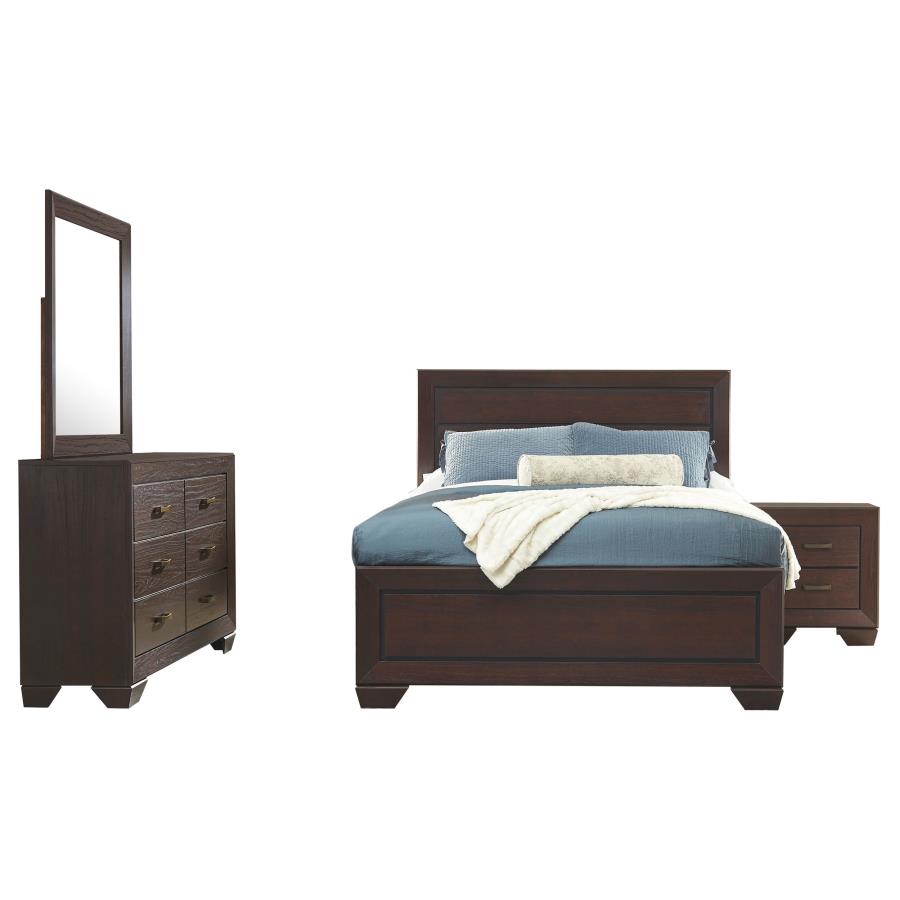 Kauffman 4-piece Queen Bedroom Set Dark Cocoa view 2
