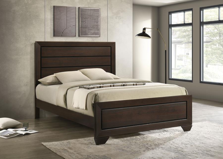 Kauffman Wood Queen Panel Bed Dark Cocoa view 2