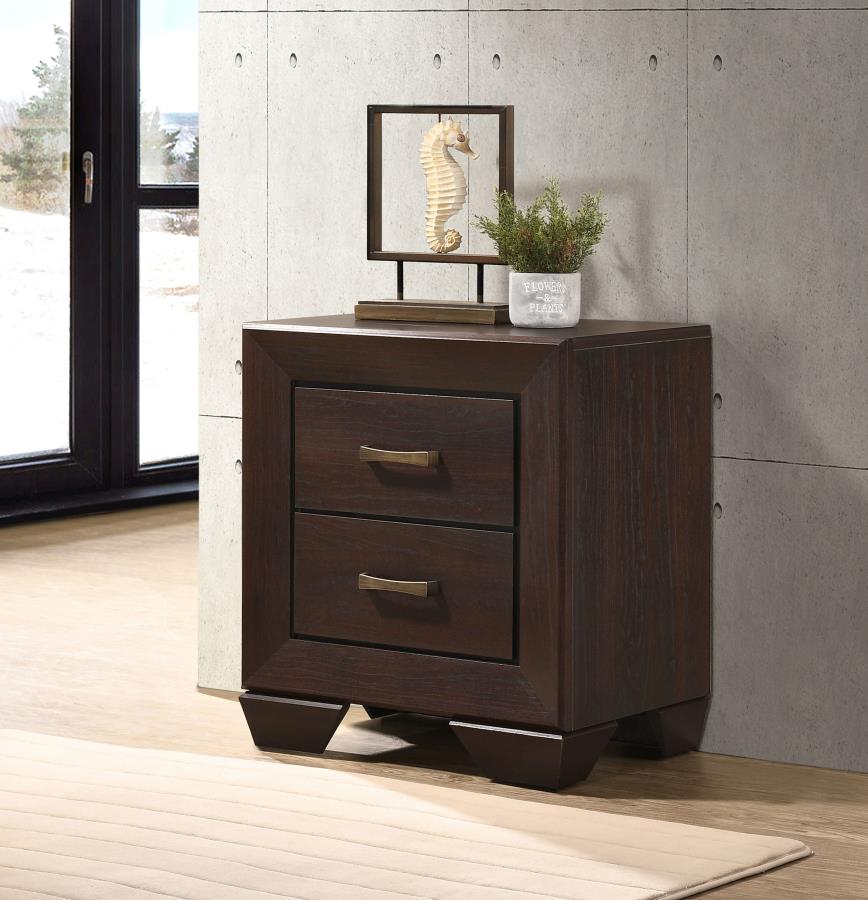 Kauffman 2-drawer Nightstand Dark Cocoa view 2