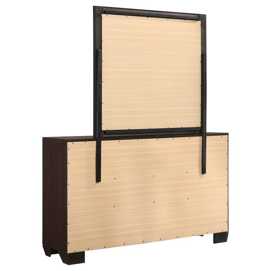 Kauffman 6-drawer Dresser with Mirror Dark Cocoa view 6