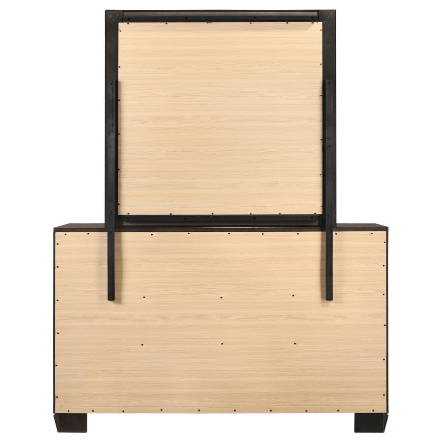 Kauffman 6-drawer Dresser with Mirror Dark Cocoa view 7
