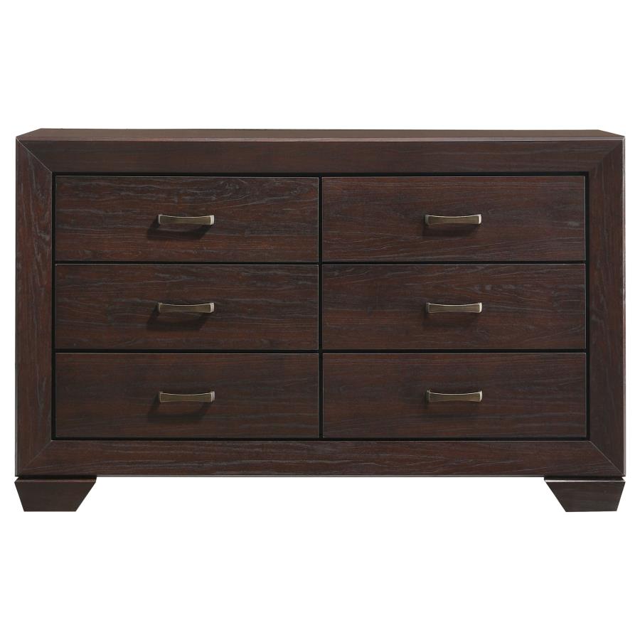 Kauffman 6-drawer Dresser Dark Cocoa view 3
