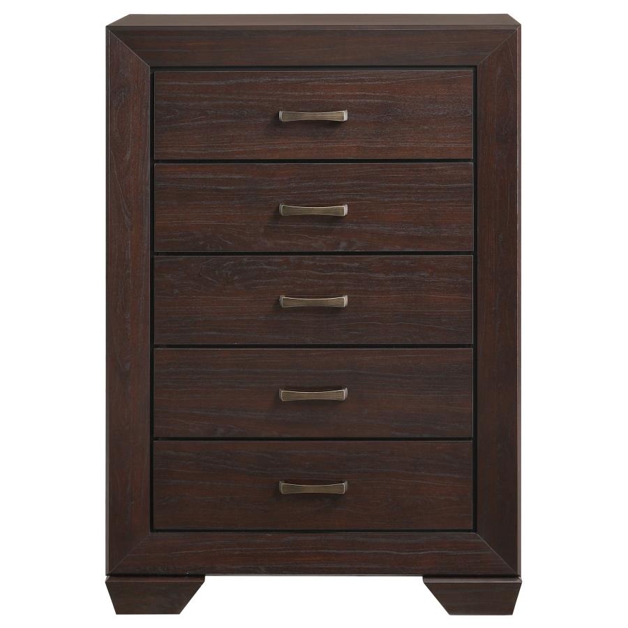 Kauffman 5-drawer Bedroom Chest Dark Cocoa view 3