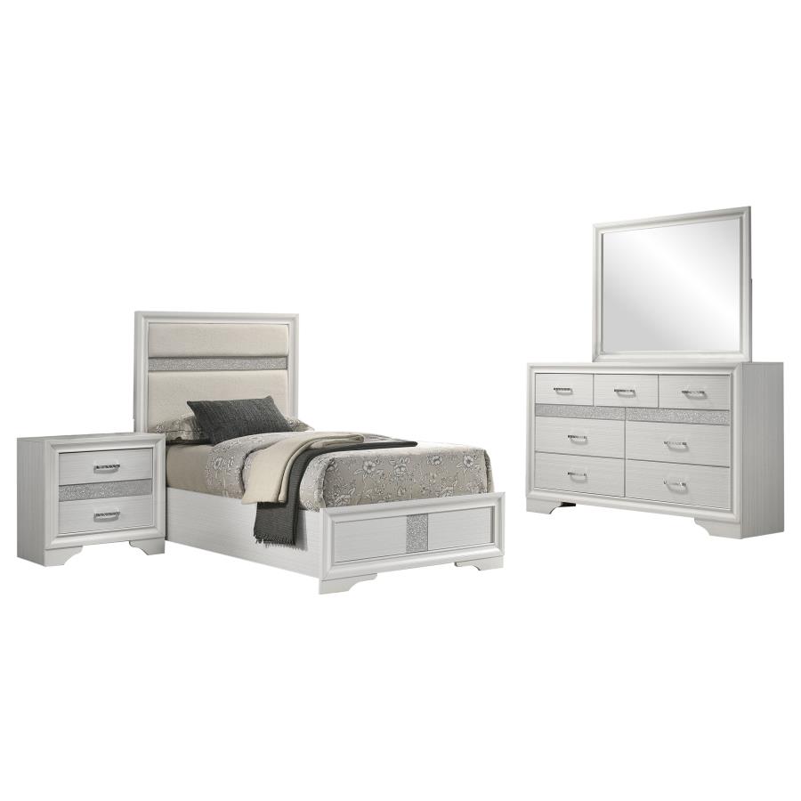 Miranda 4-piece Twin Bedroom Set White view 2