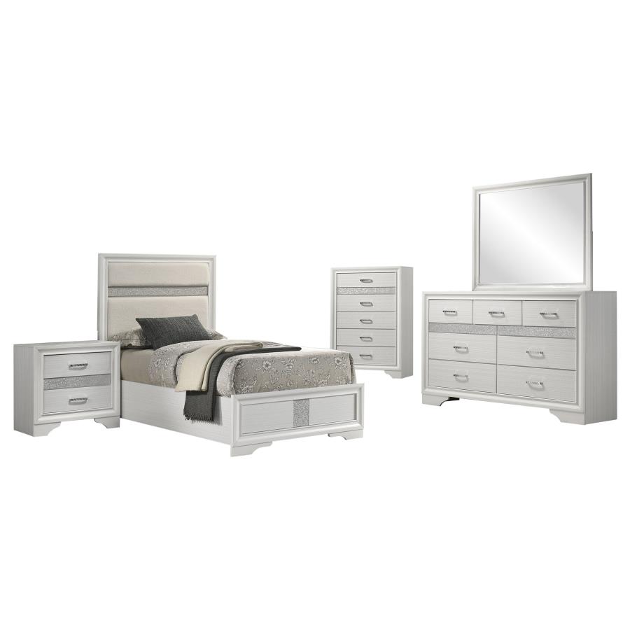 Miranda 5-piece Twin Bedroom Set White view 2