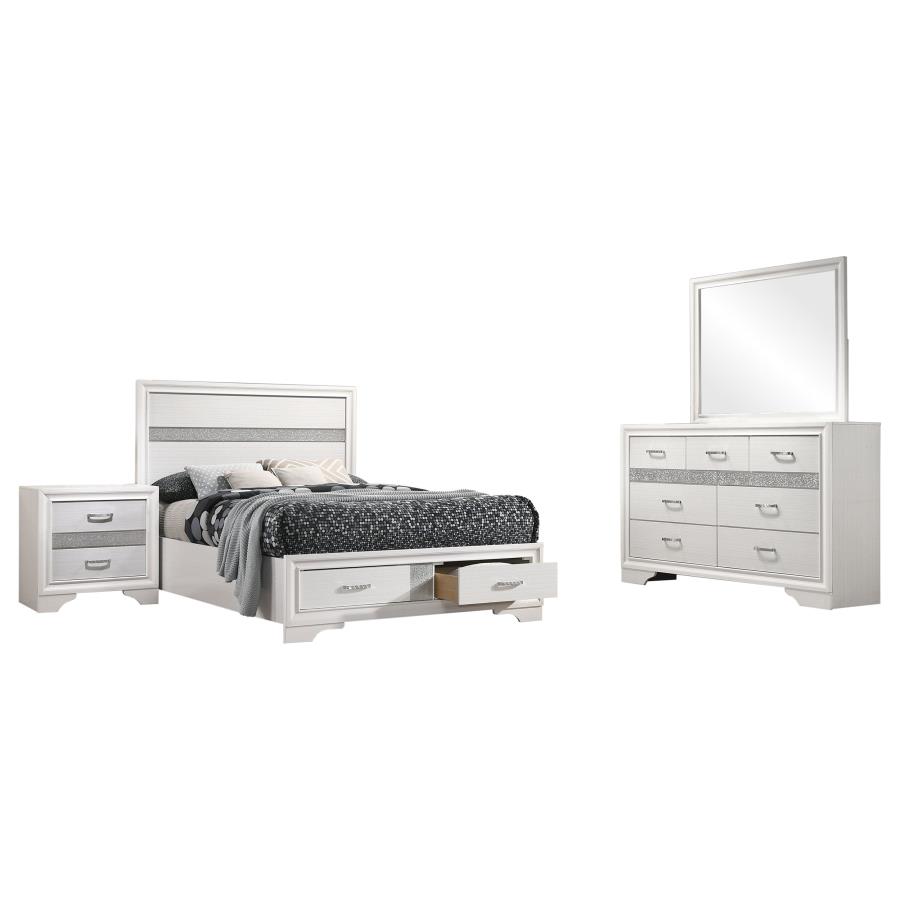 Miranda 4-piece Full Bedroom Set White view 2