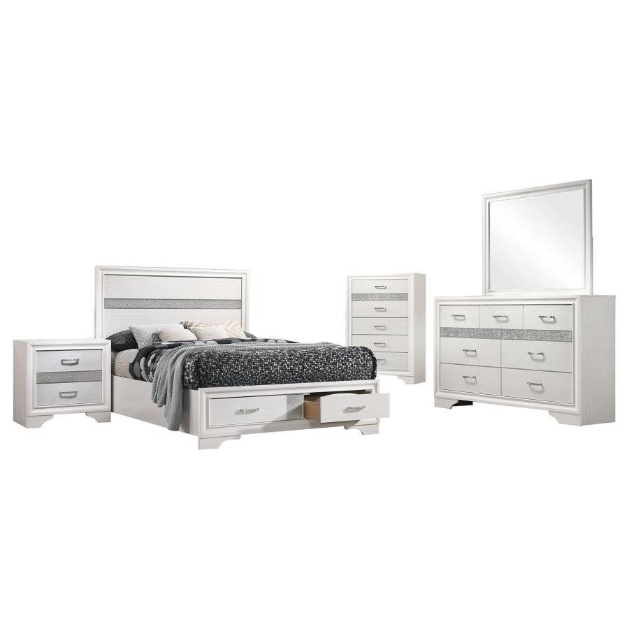 Miranda 5-piece Full Bedroom Set White view 2