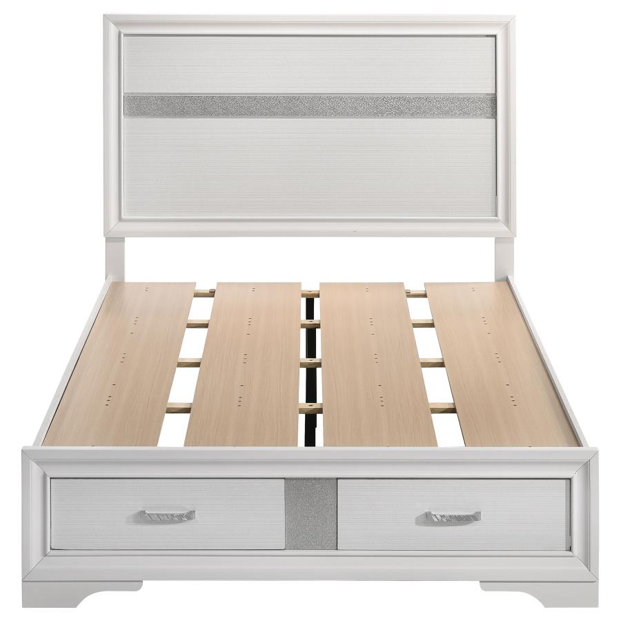Miranda 51-inch Wood Full Storage Panel Bed White view 4