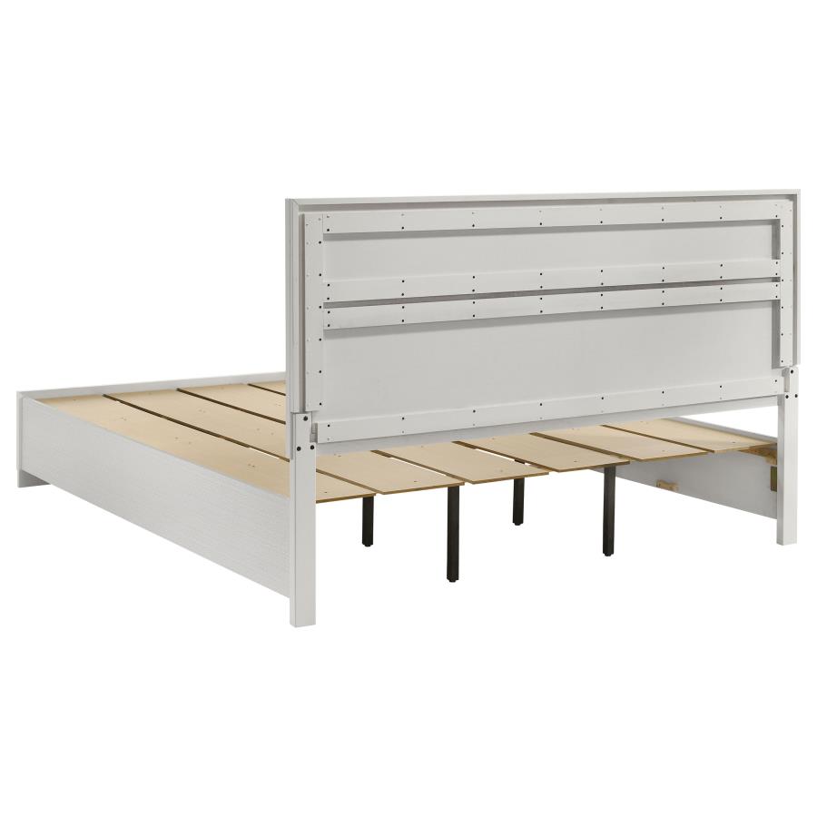 Miranda 51-inch Wood California King Storage Panel Bed White view 5