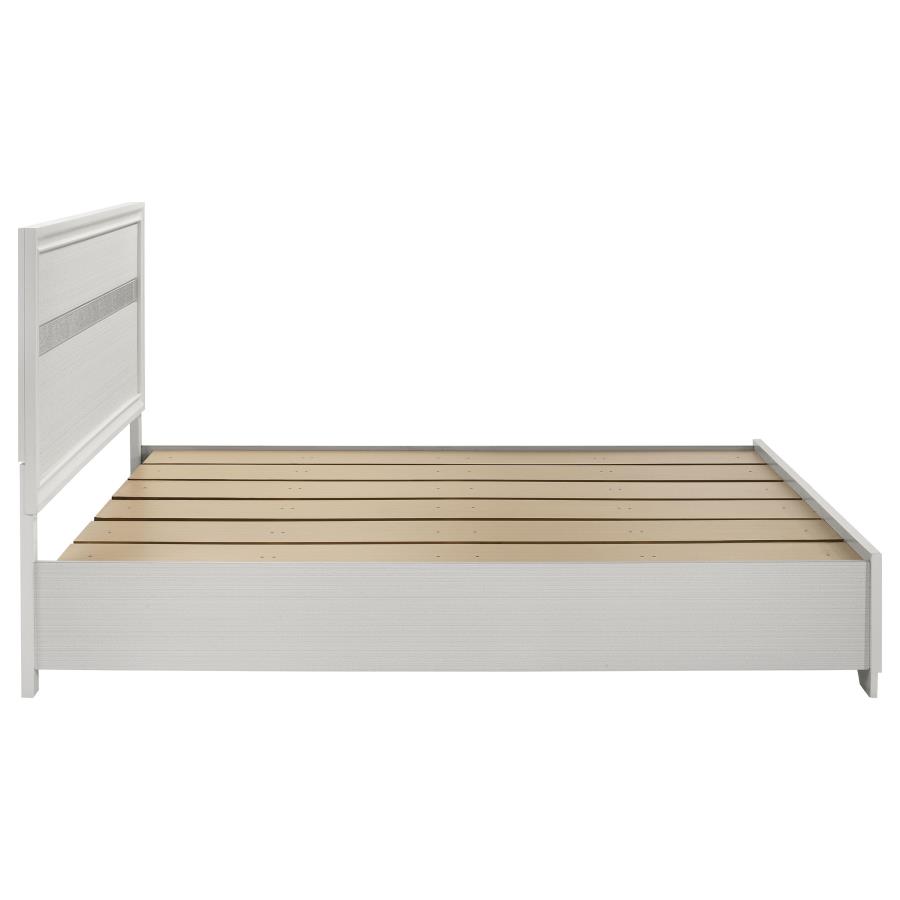 Miranda 51-inch Wood California King Storage Panel Bed White view 6