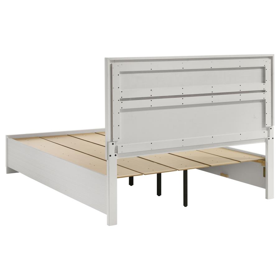 Miranda 51-inch Wood Queen Storage Panel Bed White view 5