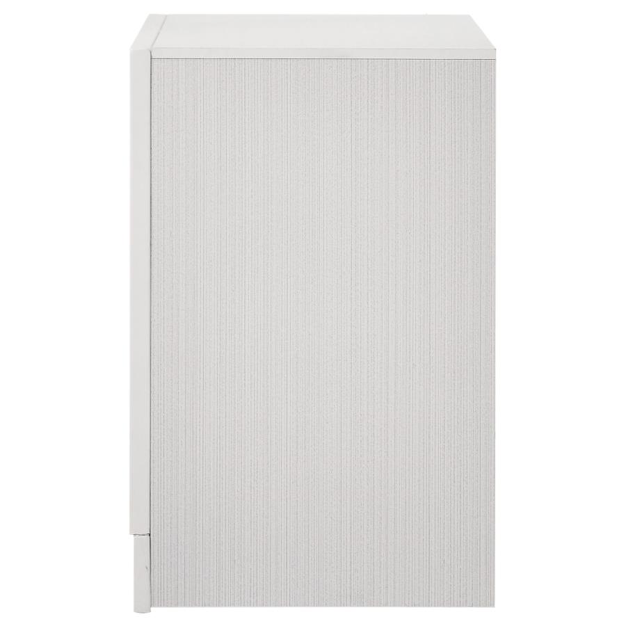 Miranda 3-drawer Nightstand Bedside Table White view 5