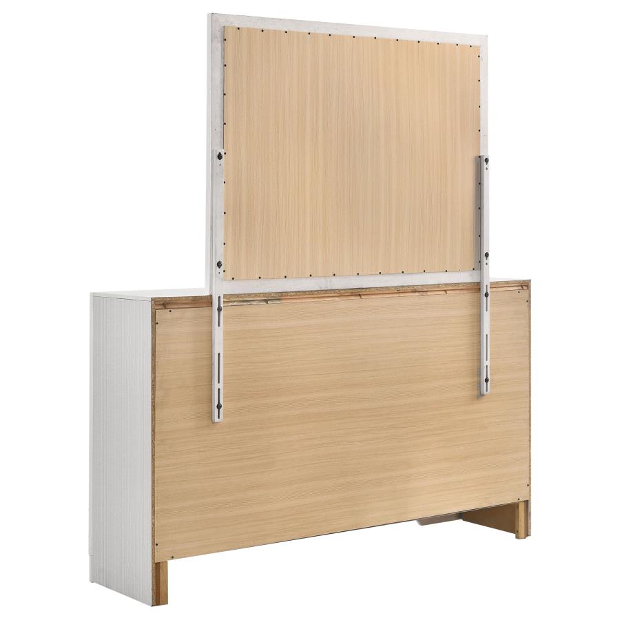 Miranda 7-drawer Dresser with Mirror White view 6