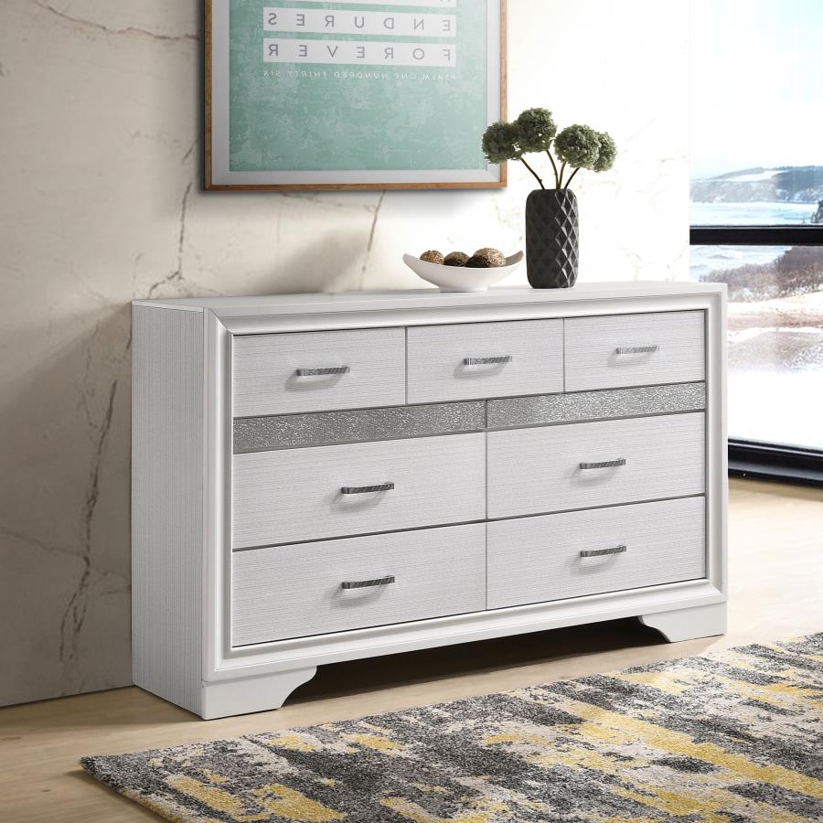 Miranda 9-drawer Dresser White view 2