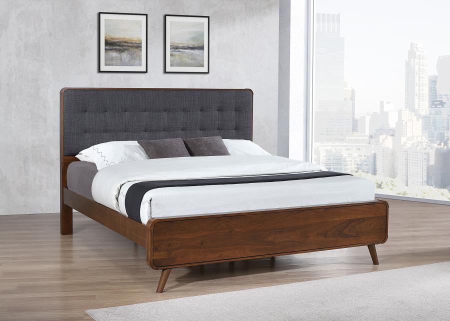 Robyn Wood Eastern King Platform Bed Dark Walnut view 2