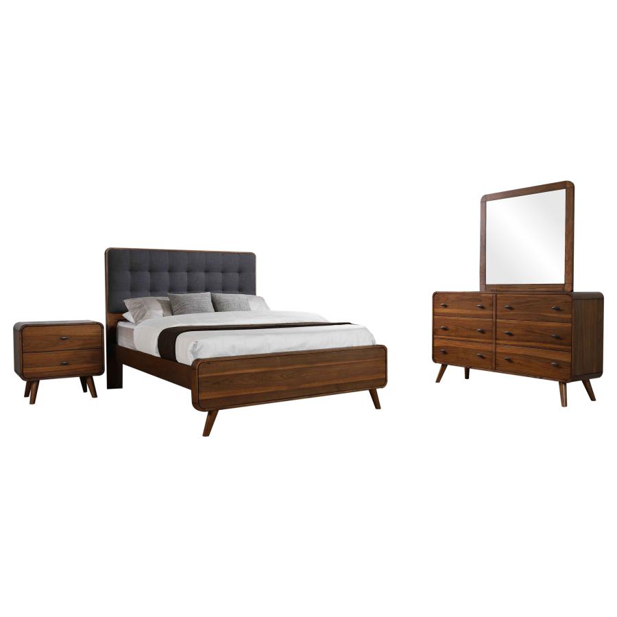 Robyn 4-piece Queen Bedroom Set Dark Walnut view 2
