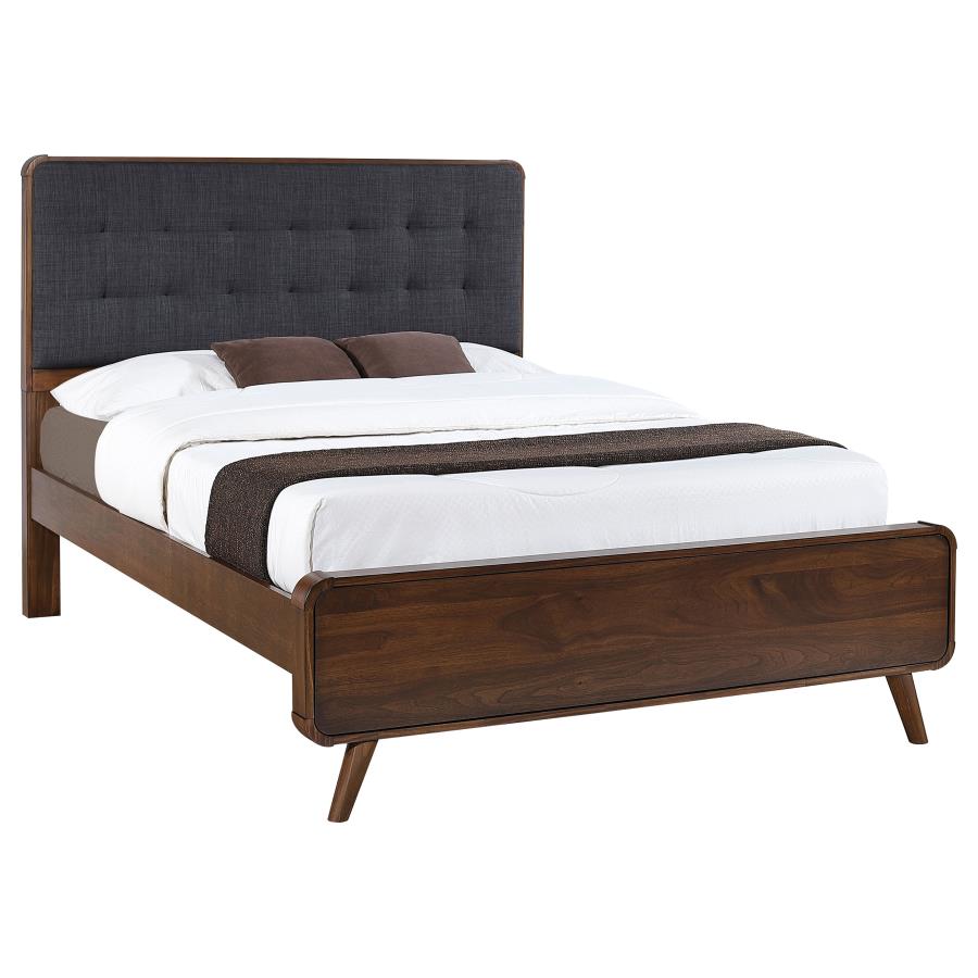 Robyn Wood Queen Platform Bed Dark Walnut view 3