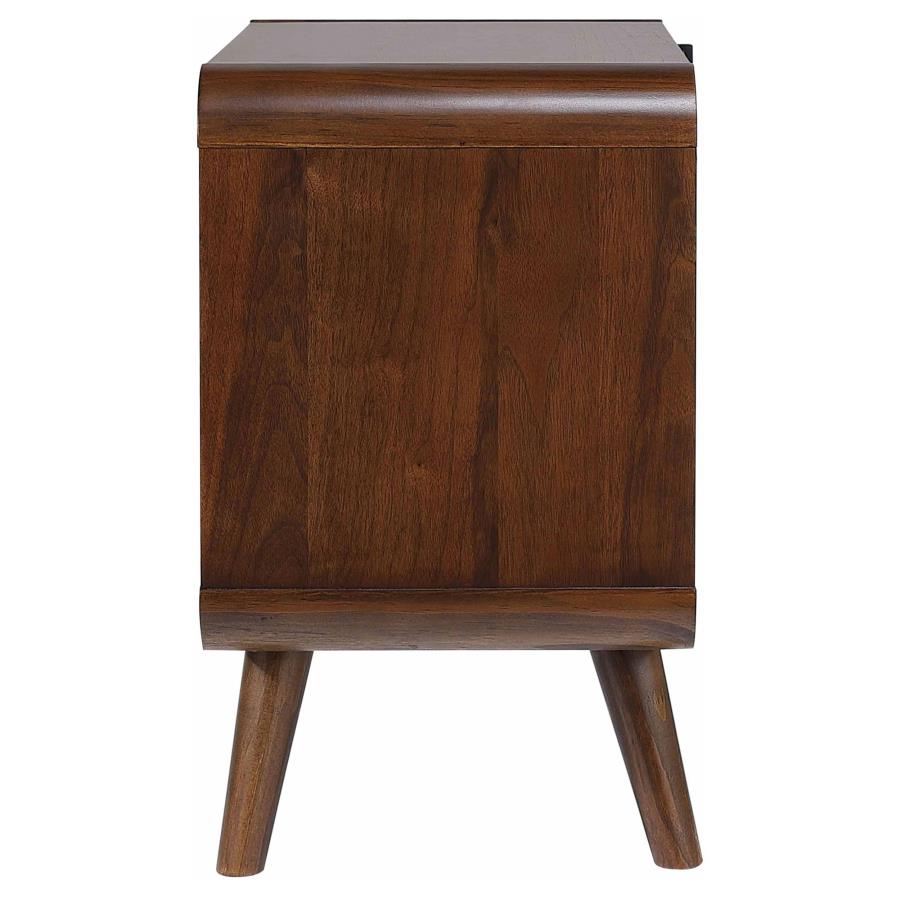 Robyn 2-drawer Nightstand Bedside Table Dark Walnut view 5