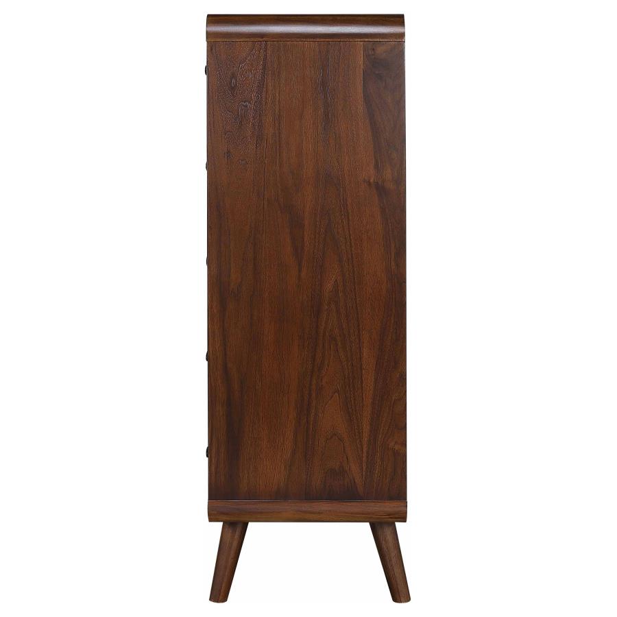 Robyn 5-drawer Bedroom Chest of Drawers Dark Walnut view 5