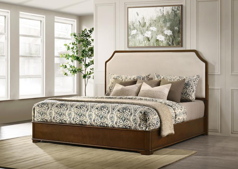 Garland 58-inch Eastern King Panel Bed Cream Brown Cherry view 2