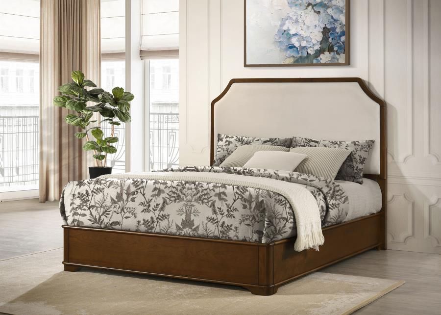 Garland 58-inch Queen Panel Bed Cream and Brown Cherry view 2