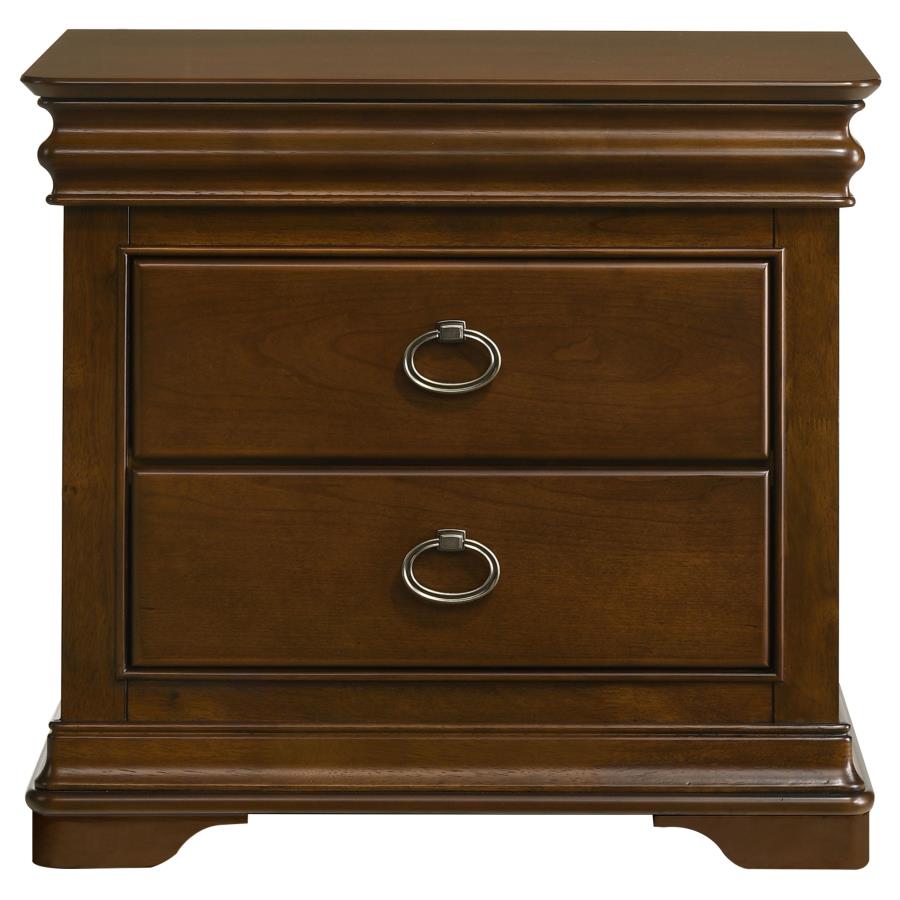 Garland 3-drawer Nightstand Bedside Table Brown Cherry view 3