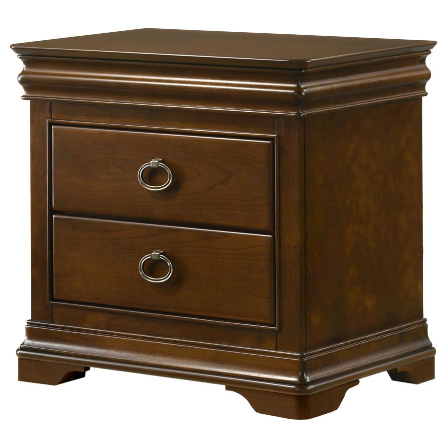 Garland 3-drawer Nightstand Bedside Table Brown Cherry view 4