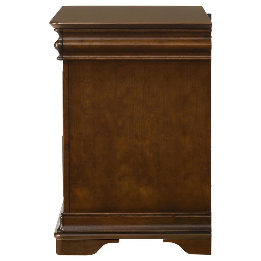 Garland 3-drawer Nightstand Bedside Table Brown Cherry view 5