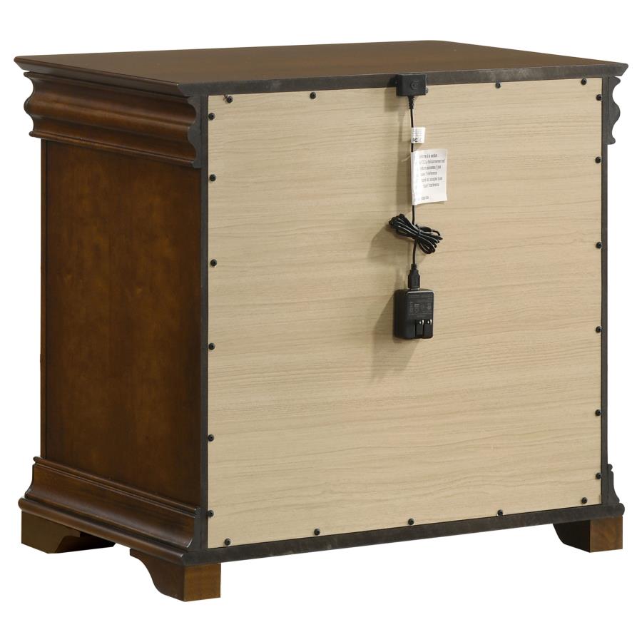 Garland 3-drawer Nightstand Bedside Table Brown Cherry view 6