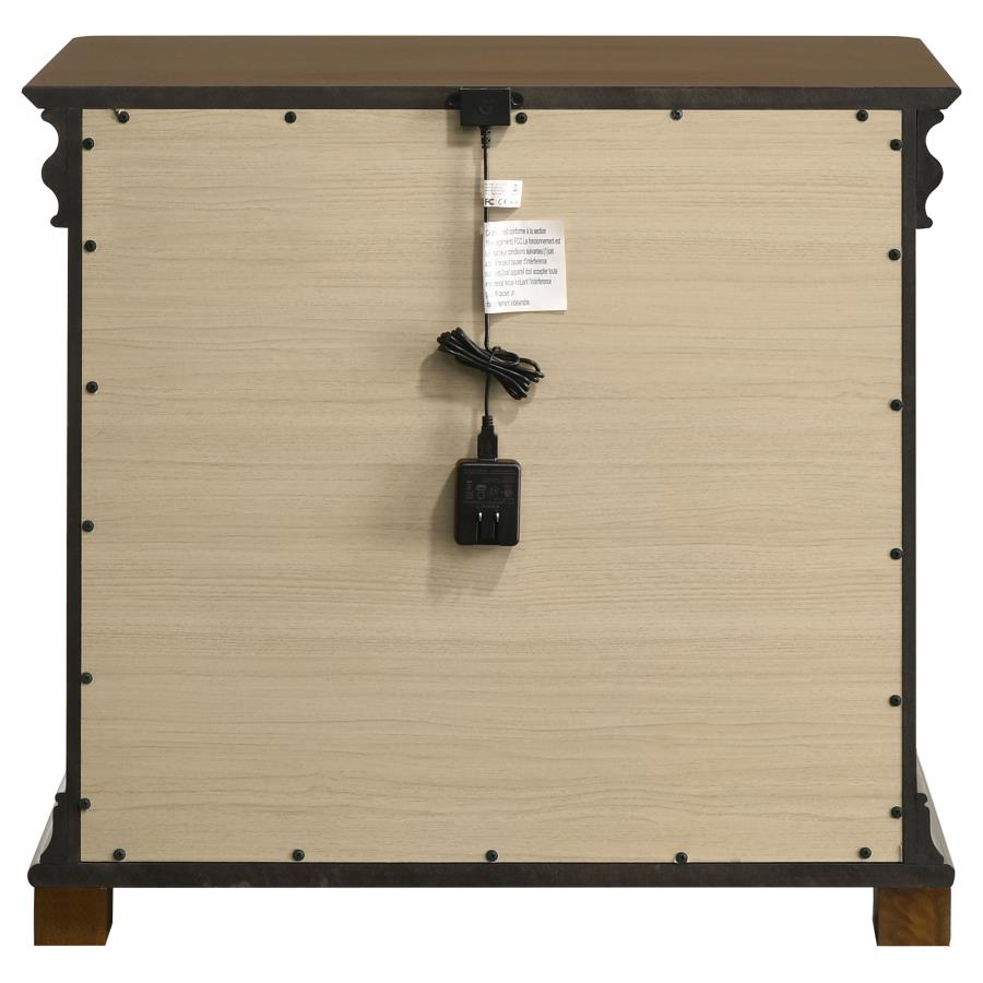 Garland 3-drawer Nightstand Bedside Table Brown Cherry view 7