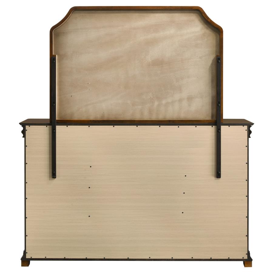 Garland 11-drawer Bedroom Dresser with Mirror Brown Cherry view 7