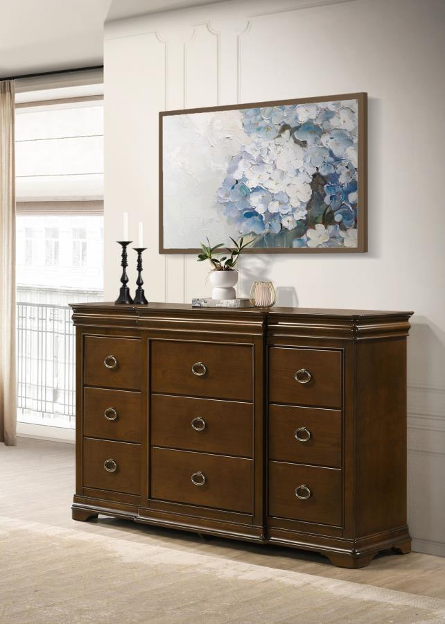 Garland 11-drawer Bedroom Dresser Cabinet Brown Cherry view 2