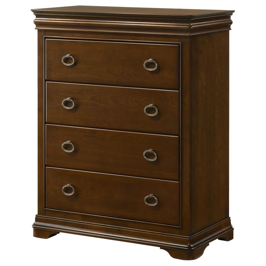 Garland 4-drawer Bedroom Chest of Drawers Brown Cherry view 4