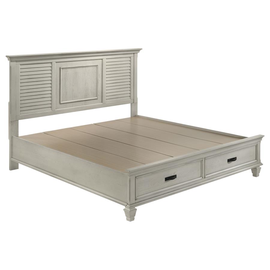 Franco 5-piece Eastern King Bedroom Set Distressed White view 3