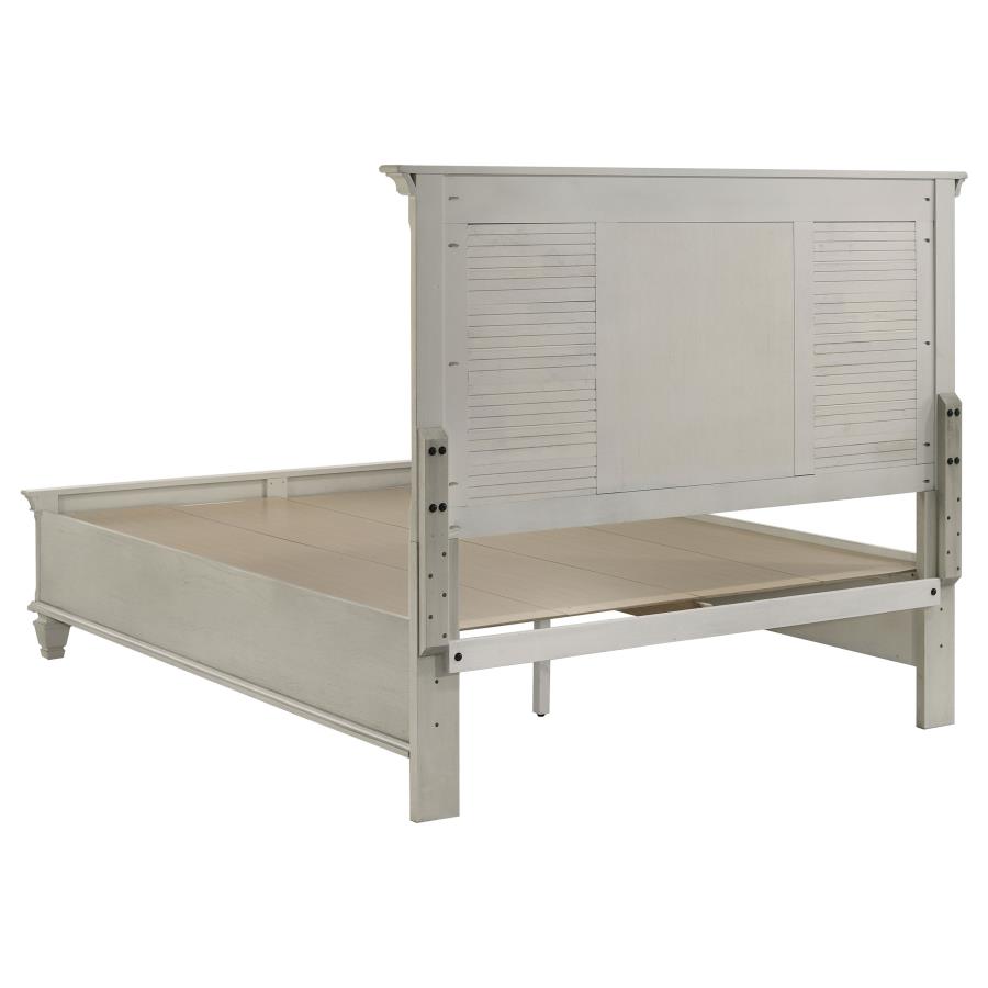Franco 5-piece Queen Bedroom Set Distressed White view 4