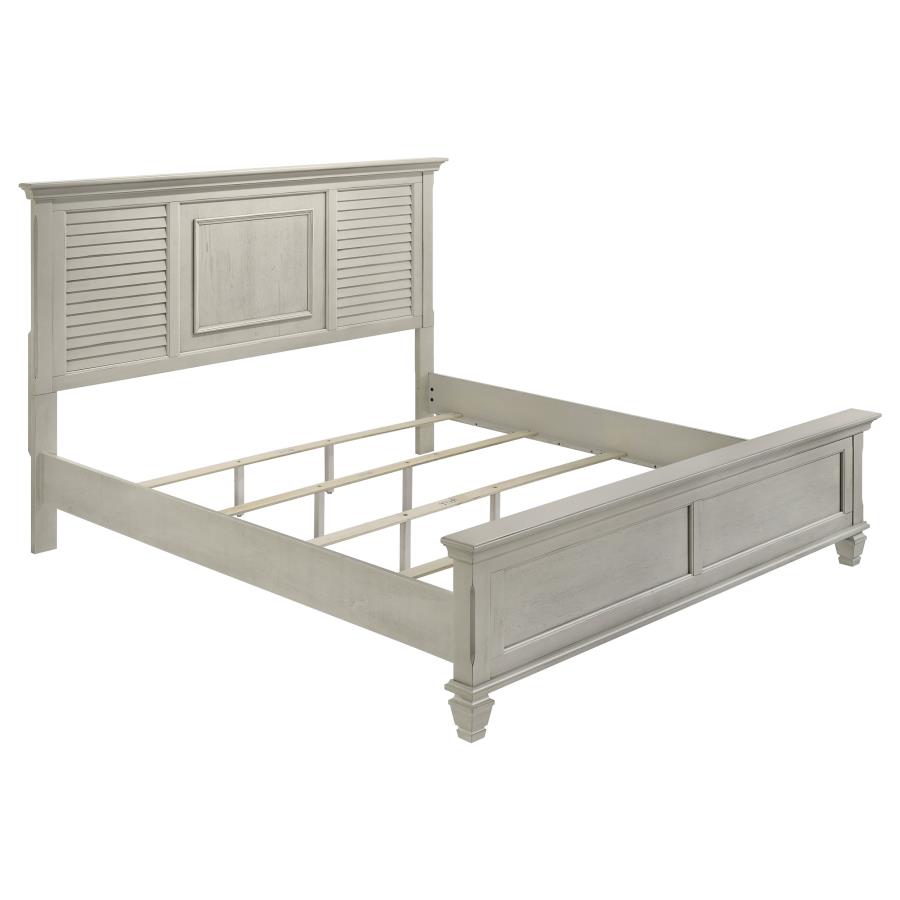 Franco 5-piece Eastern King Bedroom Set Distressed White view 3
