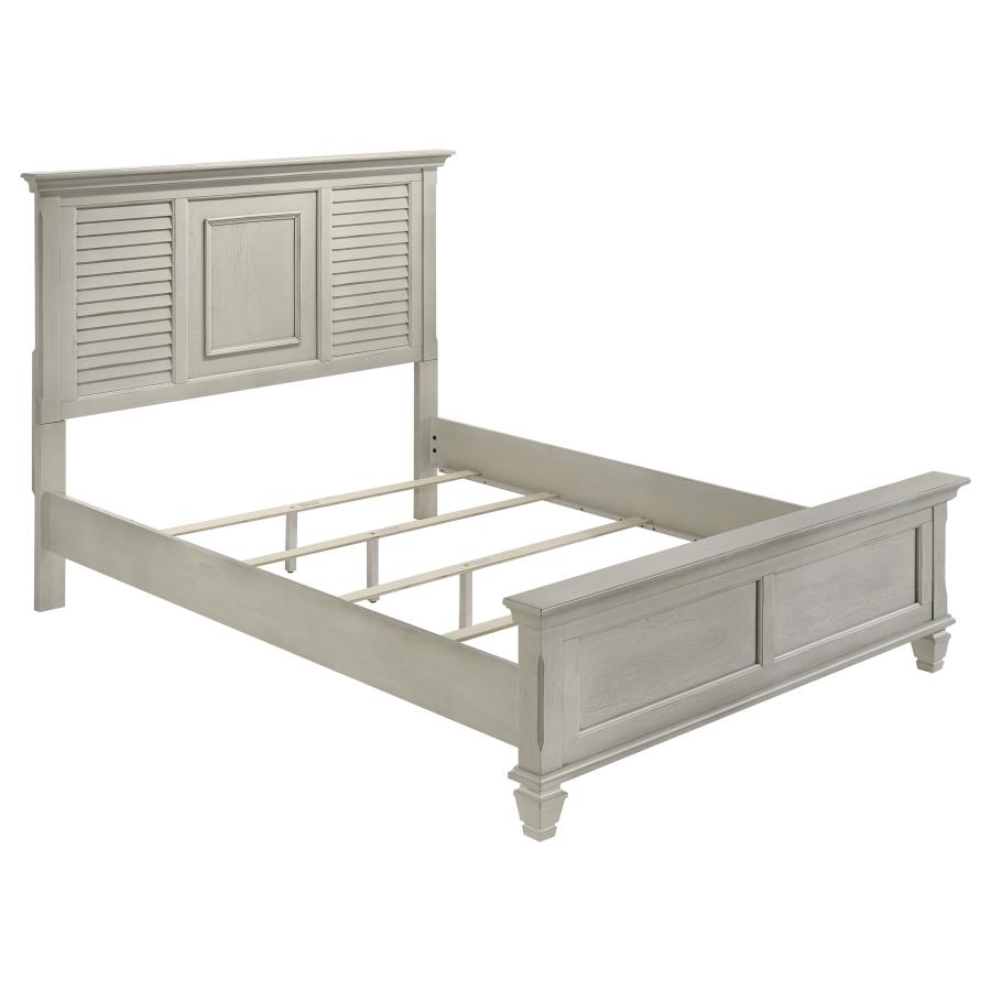 Franco 5-piece Queen Bedroom Set Distressed White view 3