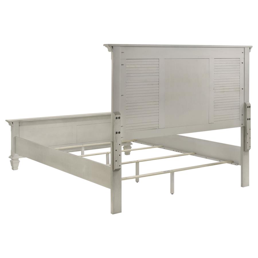 Franco 5-piece Queen Bedroom Set Distressed White view 4