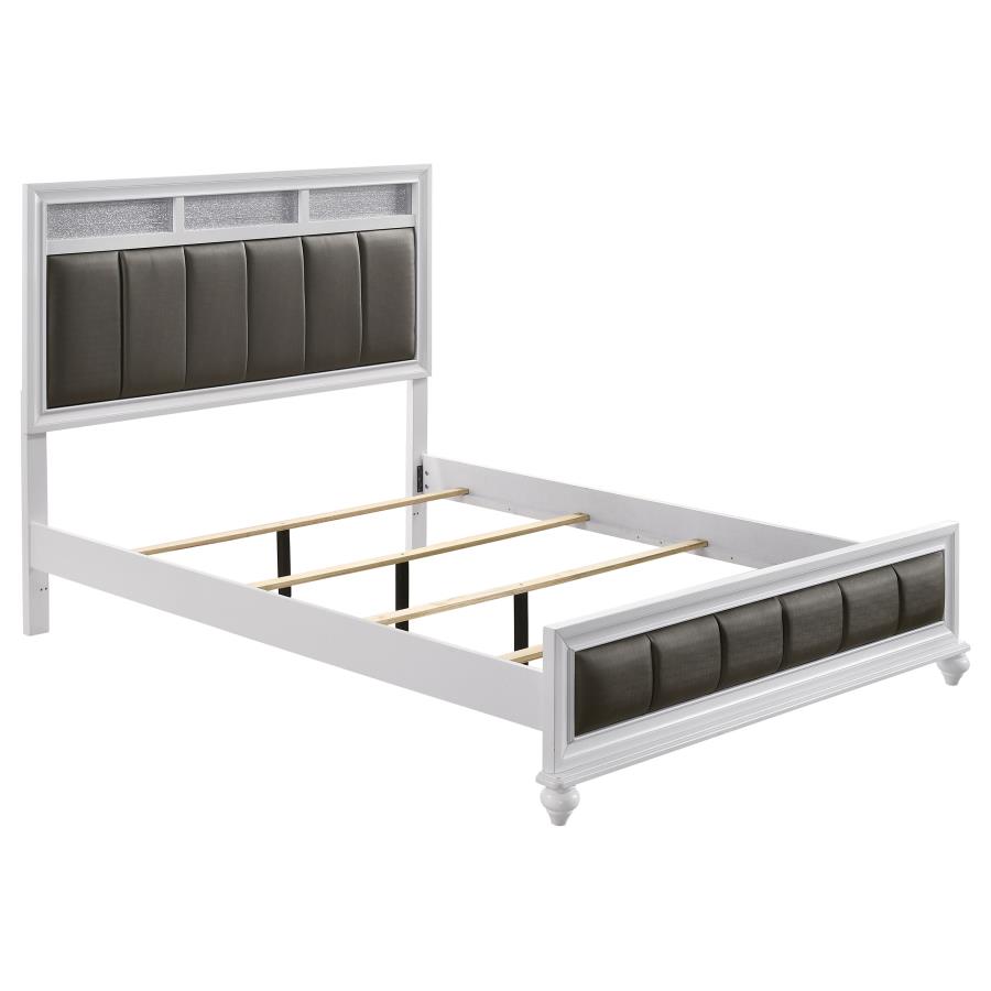 Barzini 4-piece Eastern King Bedroom Set White view 3