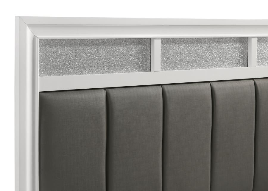 Barzini Wood Queen Panel Bed White view 7