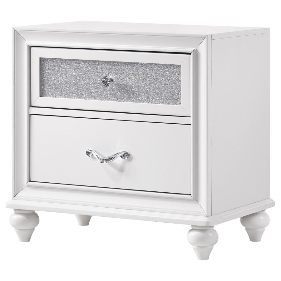 Barzini 2-drawer Nightstand White view 4
