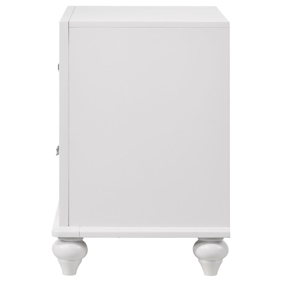Barzini 2-drawer Nightstand White view 5