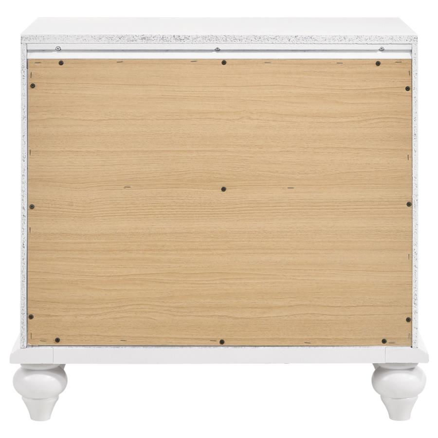 Barzini 2-drawer Nightstand White view 7
