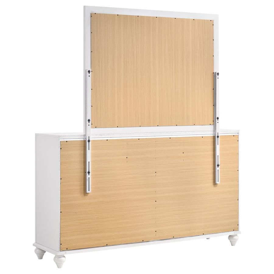 Barzini 7-drawer Dresser with Mirror White view 6