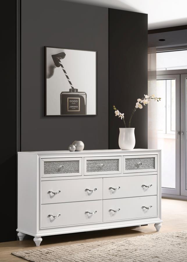 Barzini 7-drawer Dresser White view 2