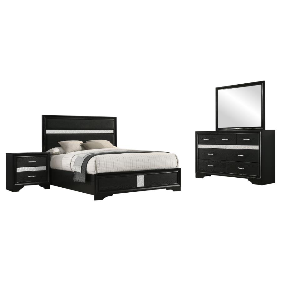 Miranda 4-piece Full Bedroom Set Black view 2