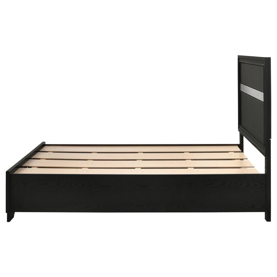 Miranda 51-inch Wood Full Storage Panel Bed Black view 6