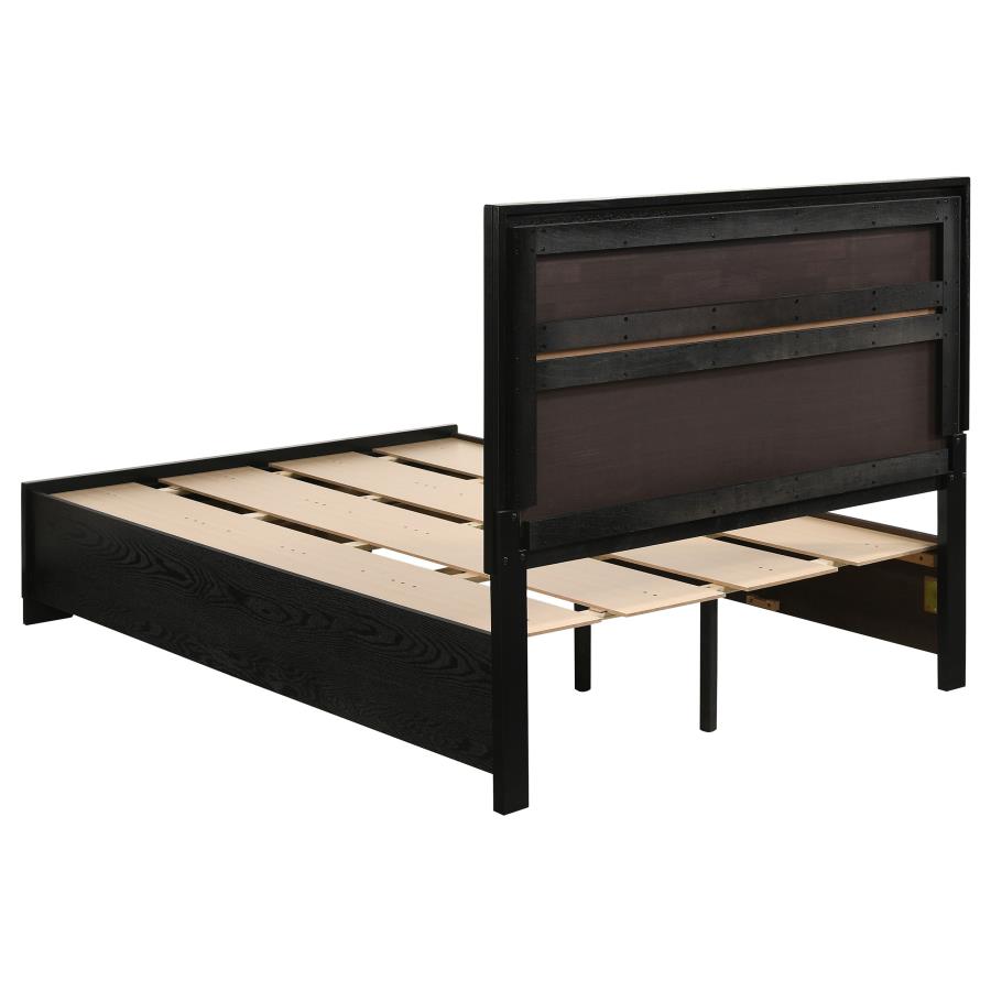 Miranda 51-inch Wood Full Storage Panel Bed Black view 7