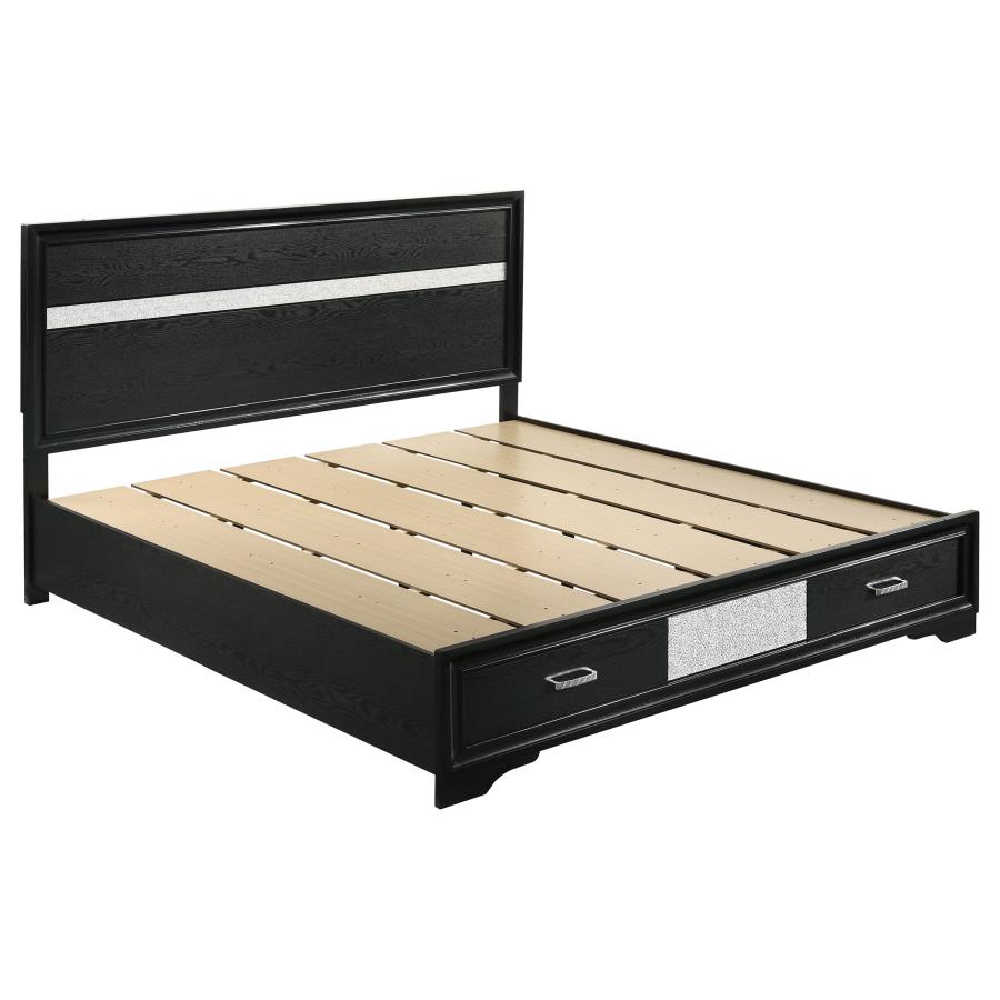 Miranda 4-piece Eastern King Bedroom Set Black view 3